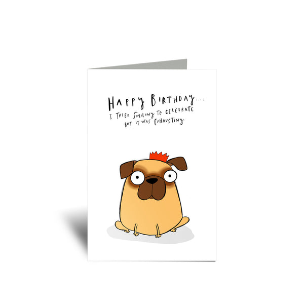 Pug Birthday card - Hofficraft