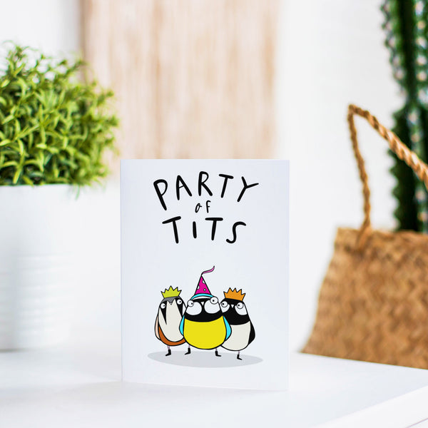 Party of tits Birthday card