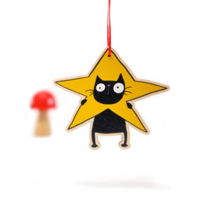 Star cat Christmas decoration