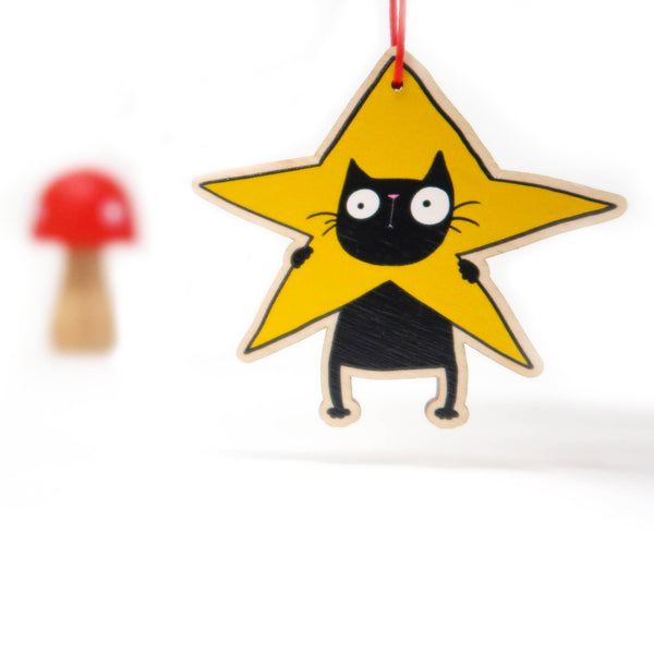 Star cat Christmas decoration