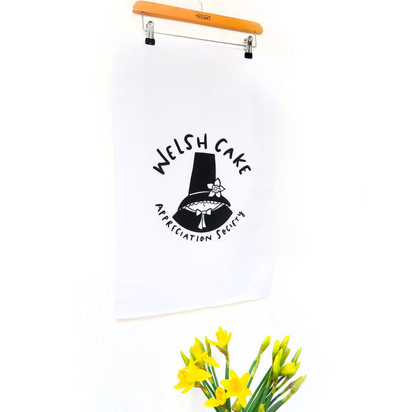 Welsh cake appreciation society tea towel